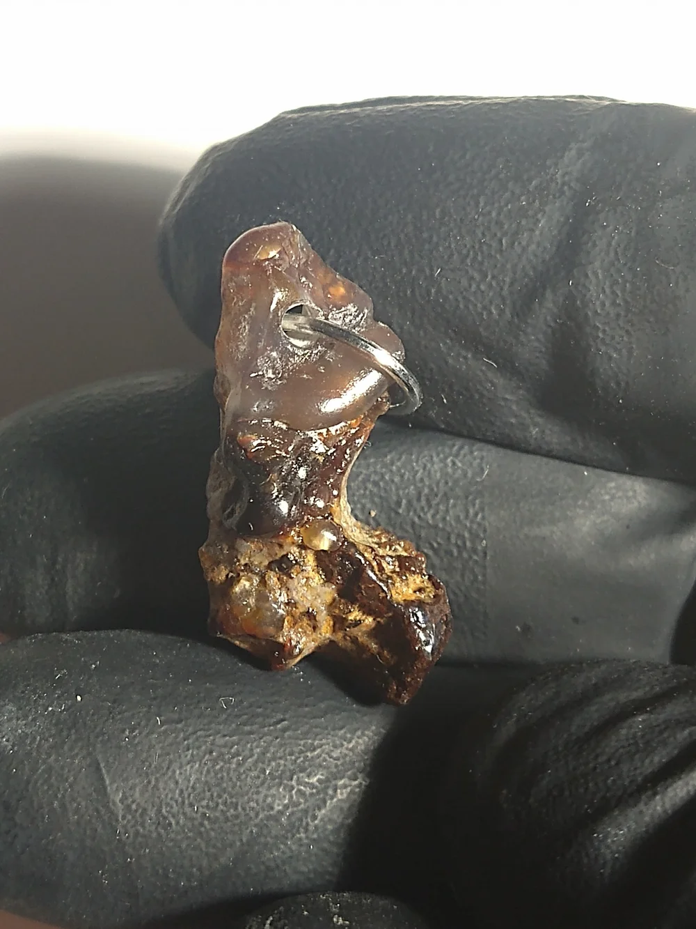 Fire Agate Pendant With Some Color Flash
